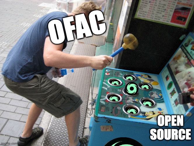 Whack a code | OFAC; OPEN
SOURCE | image tagged in funny,freedom of speech,code | made w/ Imgflip meme maker
