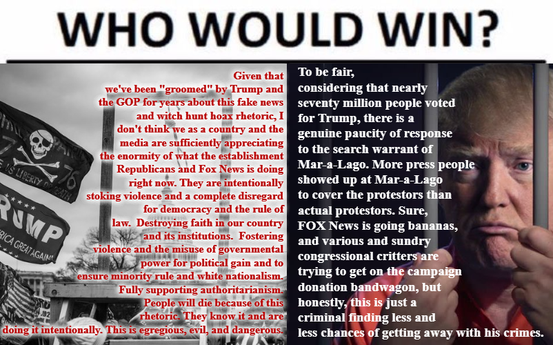 Who Would Win post-Mar-A-Lago Blank Meme Template