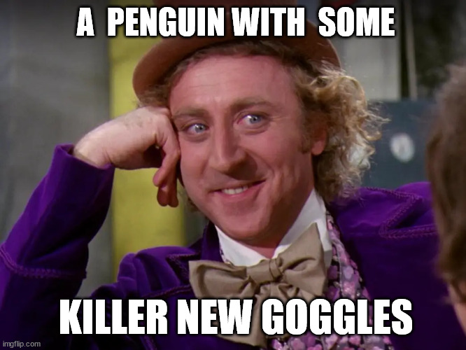 A  PENGUIN WITH  SOME KILLER NEW GOGGLES | made w/ Imgflip meme maker
