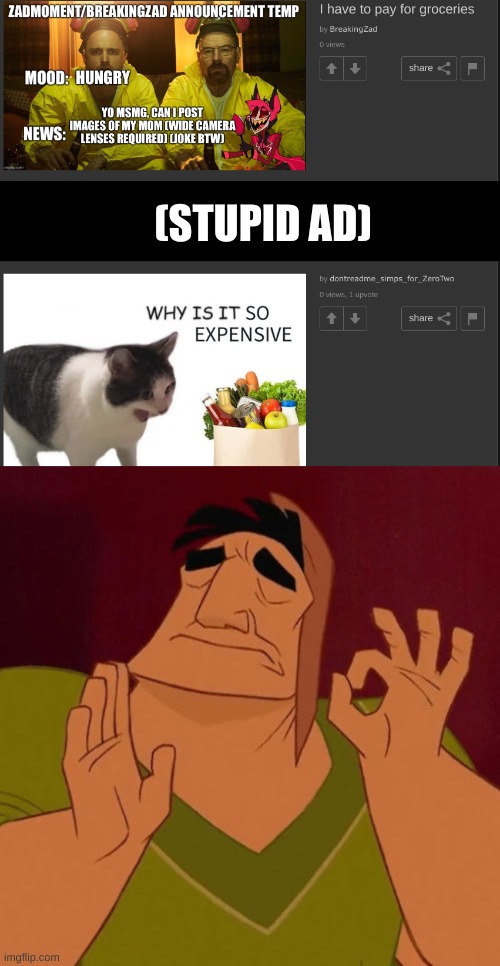 (STUPID AD) | image tagged in when x just right | made w/ Imgflip meme maker