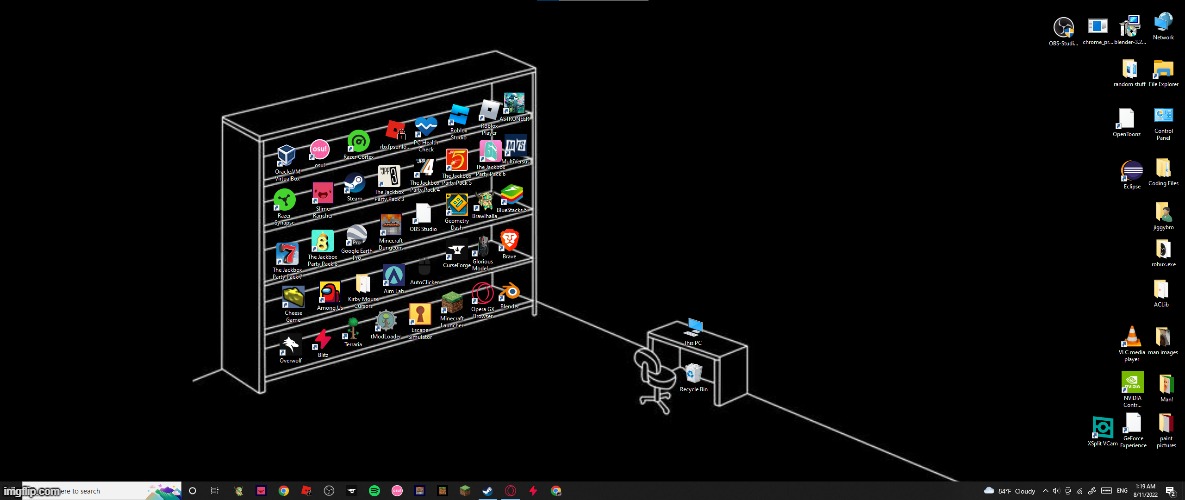 my desktop is an illusionist - Imgflip