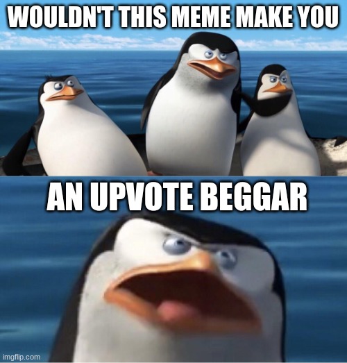 Wouldn't that make you | WOULDN'T THIS MEME MAKE YOU AN UPVOTE BEGGAR | image tagged in wouldn't that make you | made w/ Imgflip meme maker