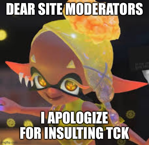 Forehead idiot from swim mode game | DEAR SITE MODERATORS; I APOLOGIZE FOR INSULTING TCK | made w/ Imgflip meme maker
