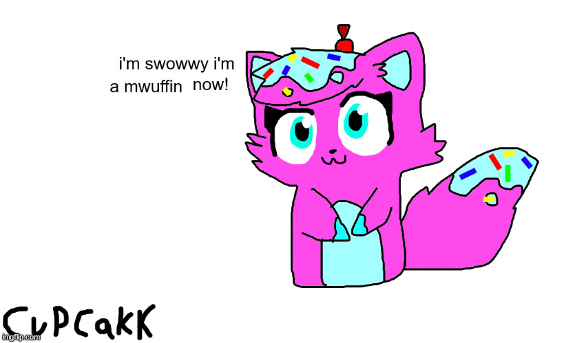 my chikn nugget oc cupcakk | image tagged in ocs,cat,cupcake | made w/ Imgflip meme maker