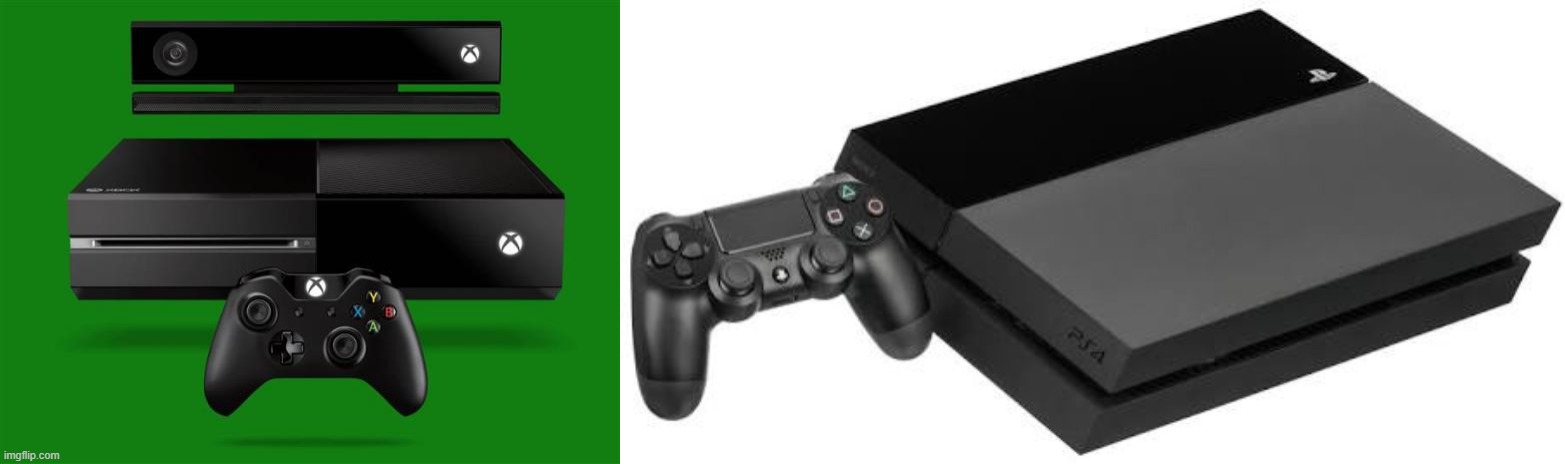 image tagged in xbox one,playstation 4 | made w/ Imgflip meme maker
