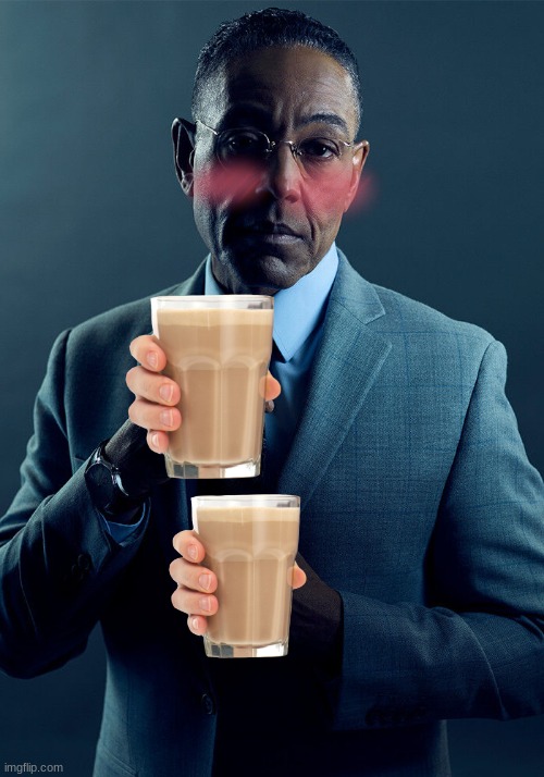 gus blushing while handing you chocky milk | image tagged in gus fring we are not the same | made w/ Imgflip meme maker