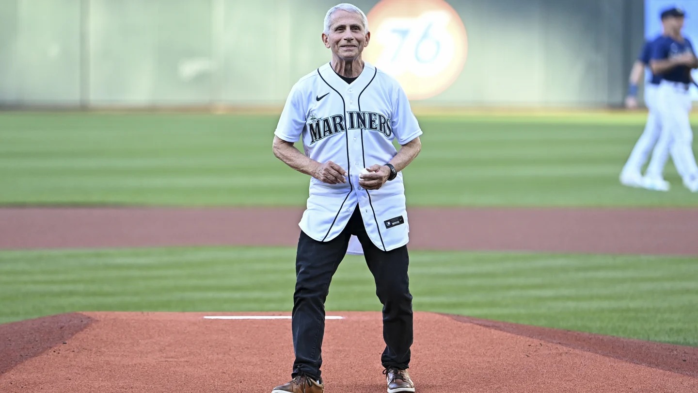 Fauci first pitch Blank Meme Template