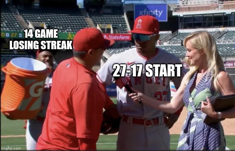 14 GAME LOSING STREAK; 27-17 START | made w/ Imgflip meme maker