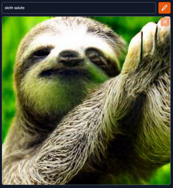 High Quality Sloth salute Blank Meme Template