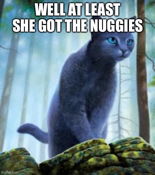 Bluestar | WELL AT LEAST SHE GOT THE NUGGIES | image tagged in bluestar | made w/ Imgflip meme maker