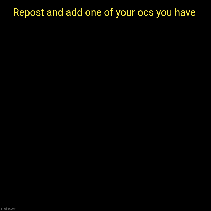 Repost and add one of your ocs you have | | image tagged in charts,pie charts | made w/ Imgflip chart maker