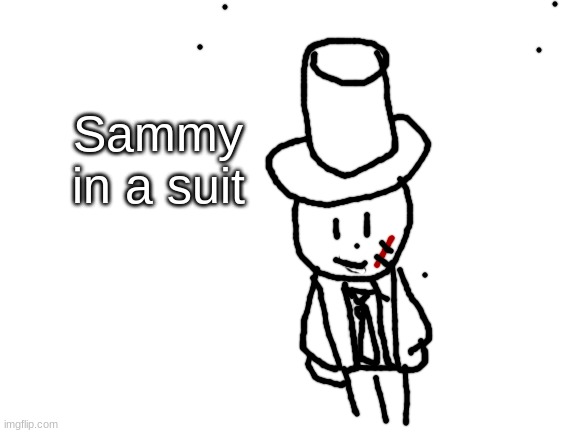 Blank White Template | Sammy in a suit | image tagged in blank white template | made w/ Imgflip meme maker