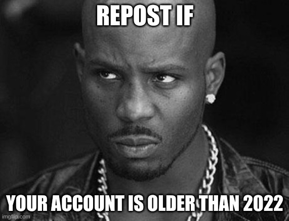 This is the FIRST one | REPOST IF; YOUR ACCOUNT IS OLDER THAN 2022 | image tagged in that look you give | made w/ Imgflip meme maker