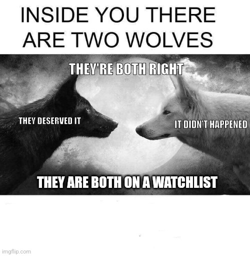 Inside you there are two wolves - Imgflip