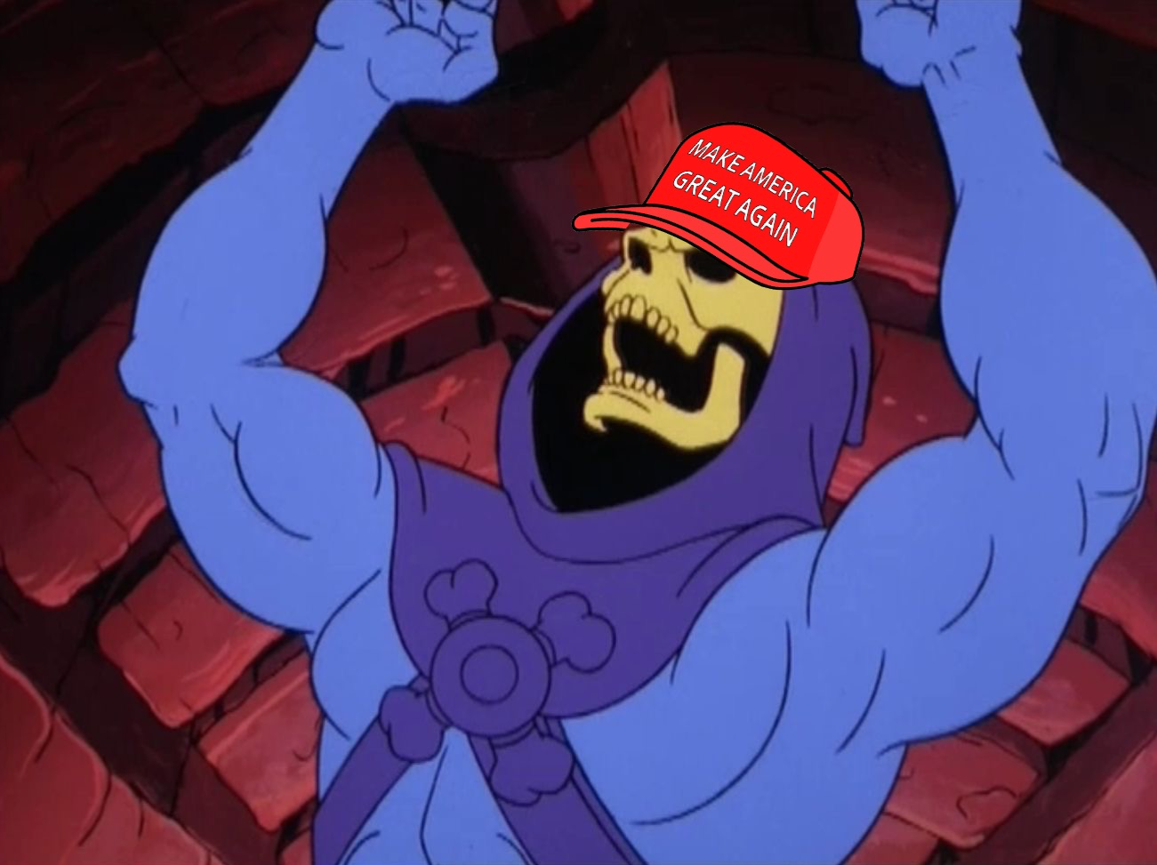 MAGA skeletor Blank Meme Template