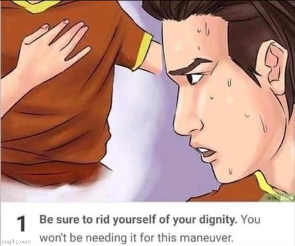 The dignity Maneuver | image tagged in the dignity maneuver | made w/ Imgflip meme maker