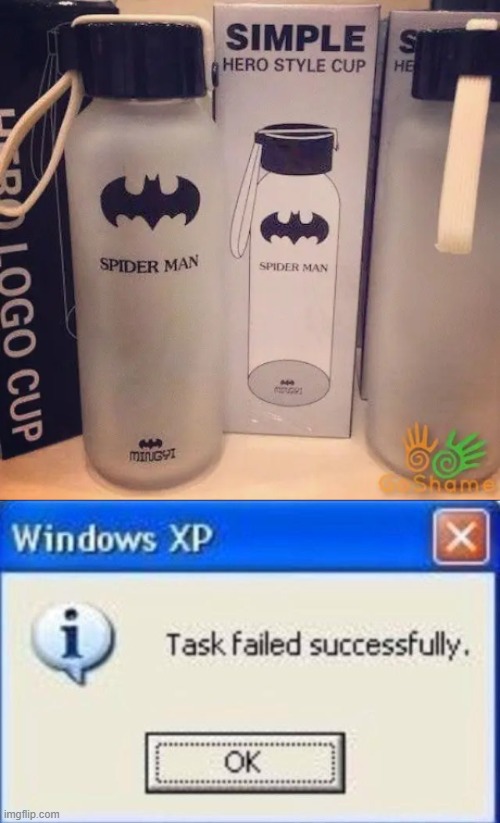 Batman is the newspiderman now i guess | image tagged in task failed successfully | made w/ Imgflip meme maker