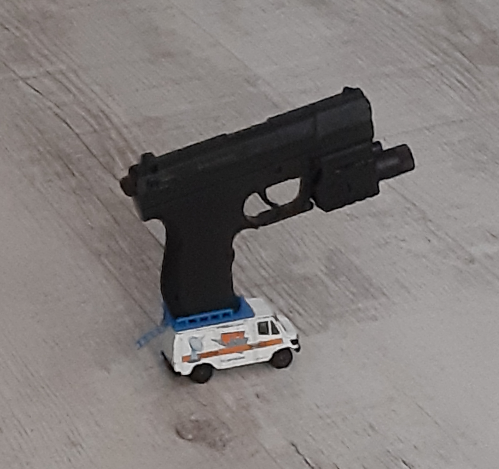 High Quality Van with a gun Blank Meme Template