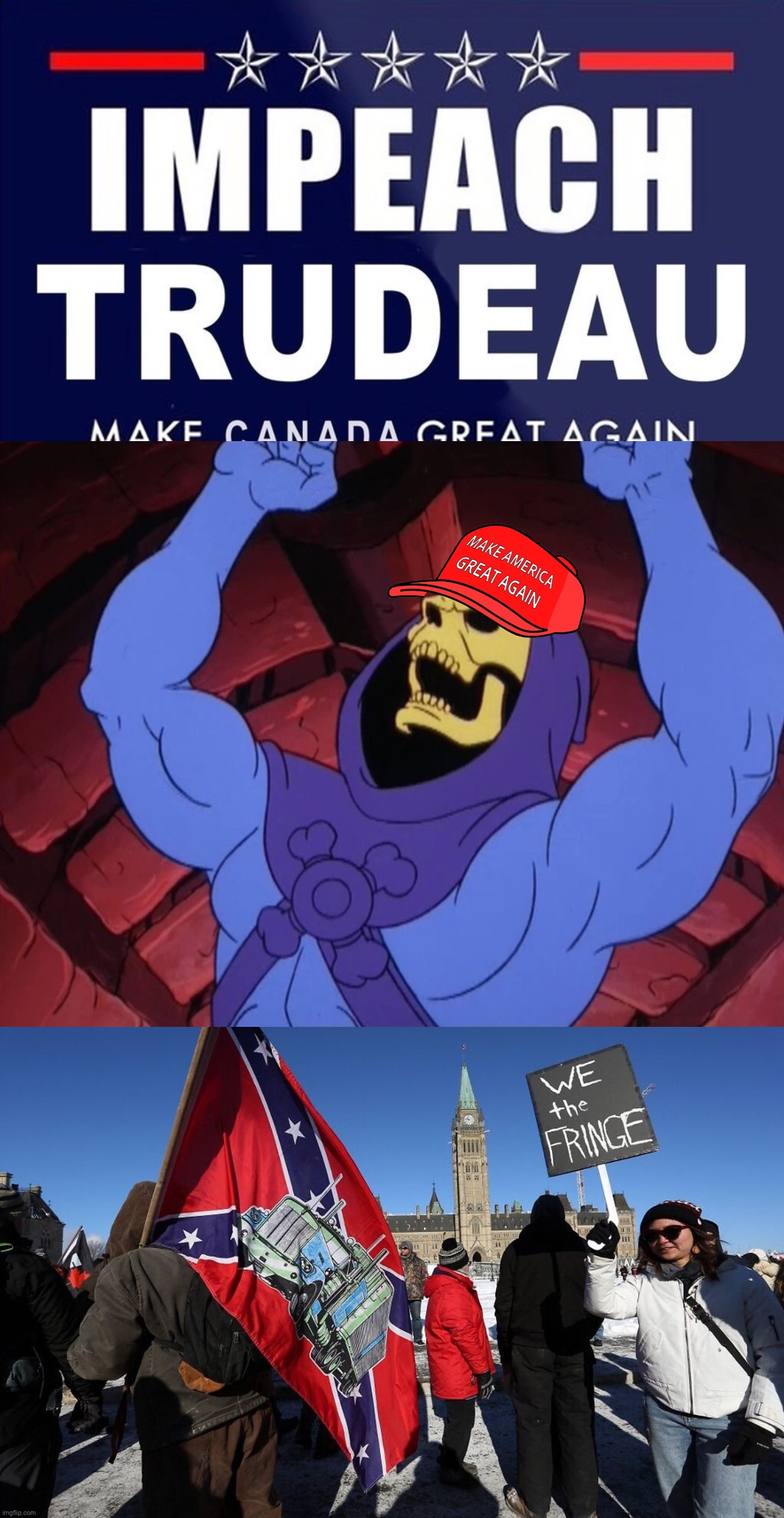 image tagged in impeach trudeau make canada great again,maga skeletor | made w/ Imgflip meme maker