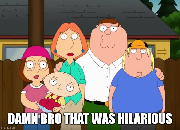 damn bro | DAMN BRO THAT WAS HILARIOUS | image tagged in damn bro | made w/ Imgflip meme maker