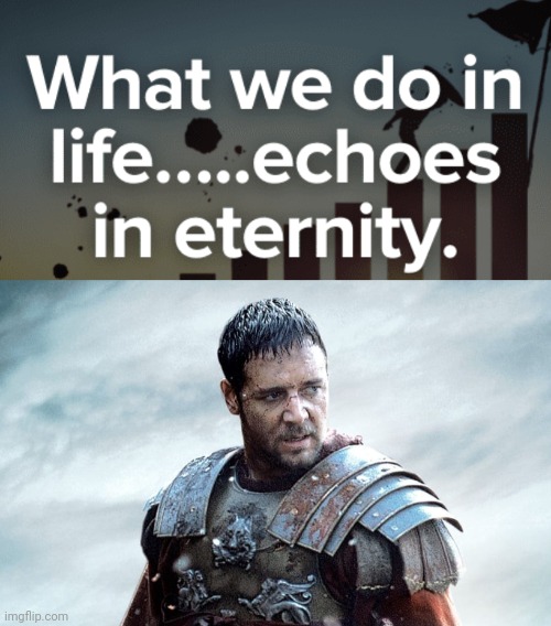 What we do in life Gladiator quote | image tagged in gladiator | made w/ Imgflip meme maker