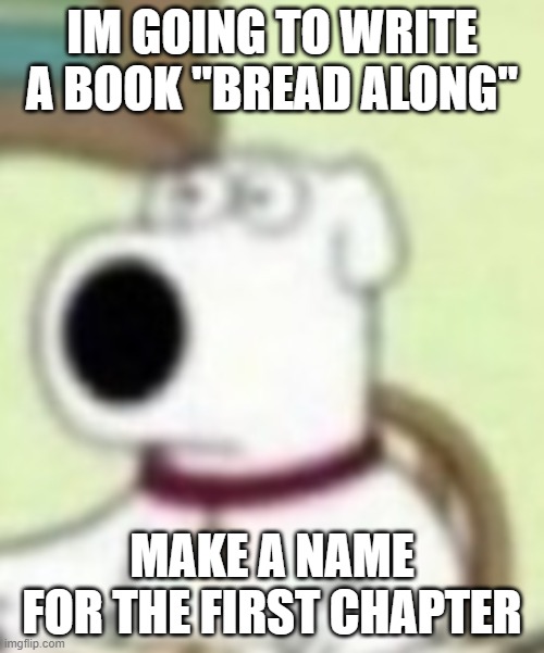 ouan | IM GOING TO WRITE A BOOK "BREAD ALONG"; MAKE A NAME FOR THE FIRST CHAPTER | image tagged in ouan | made w/ Imgflip meme maker