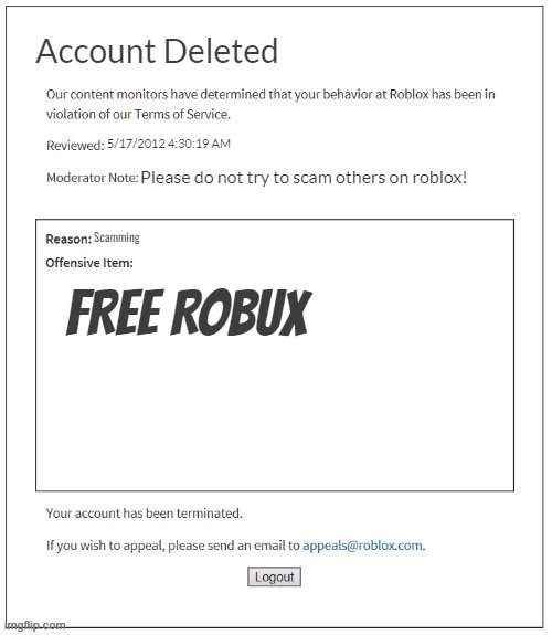 Apparently i cant have donations according to roblox moderation because its  Scam thx roblox moderation team (Bots) : r/ROBLOXBans