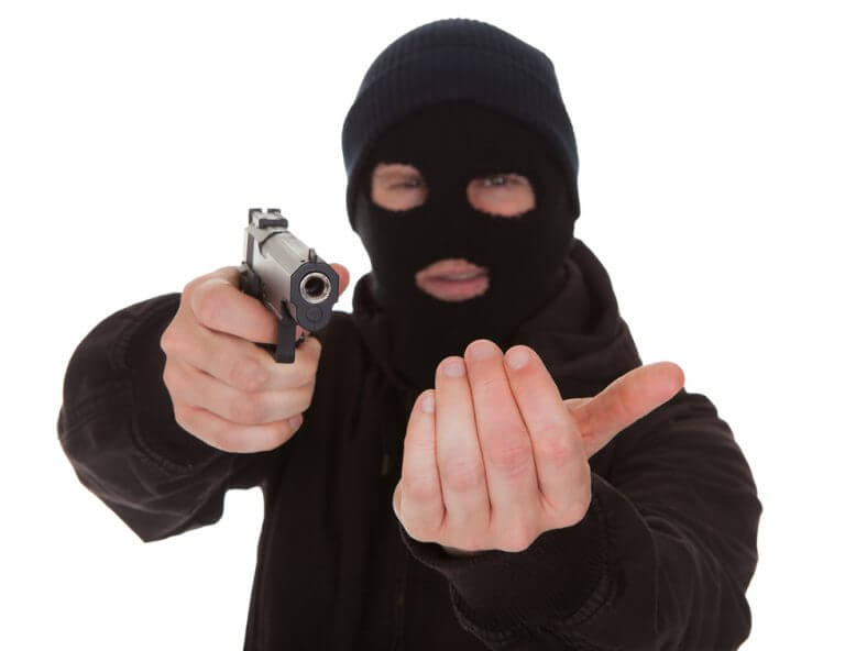 Armed robber give it up Blank Meme Template