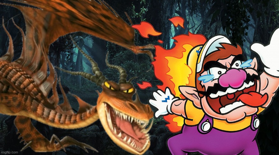Wario dies after he provokes a Monstrous Nightmare.mp3 | image tagged in wario dies,wario,httyd,how to train your dragon,dragon,animals | made w/ Imgflip meme maker