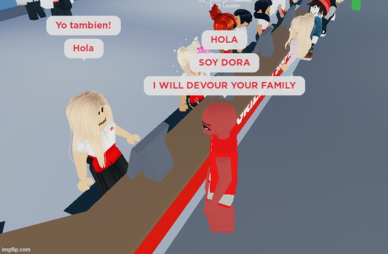 A | image tagged in roblox,trolling,hola soy dora,funny | made w/ Imgflip meme maker