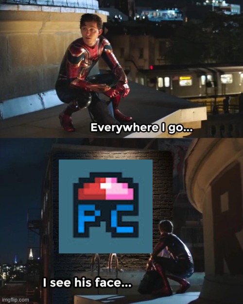 Everywhere I go I see his face | image tagged in everywhere i go i see his face,pixelcraftian,youtube | made w/ Imgflip meme maker