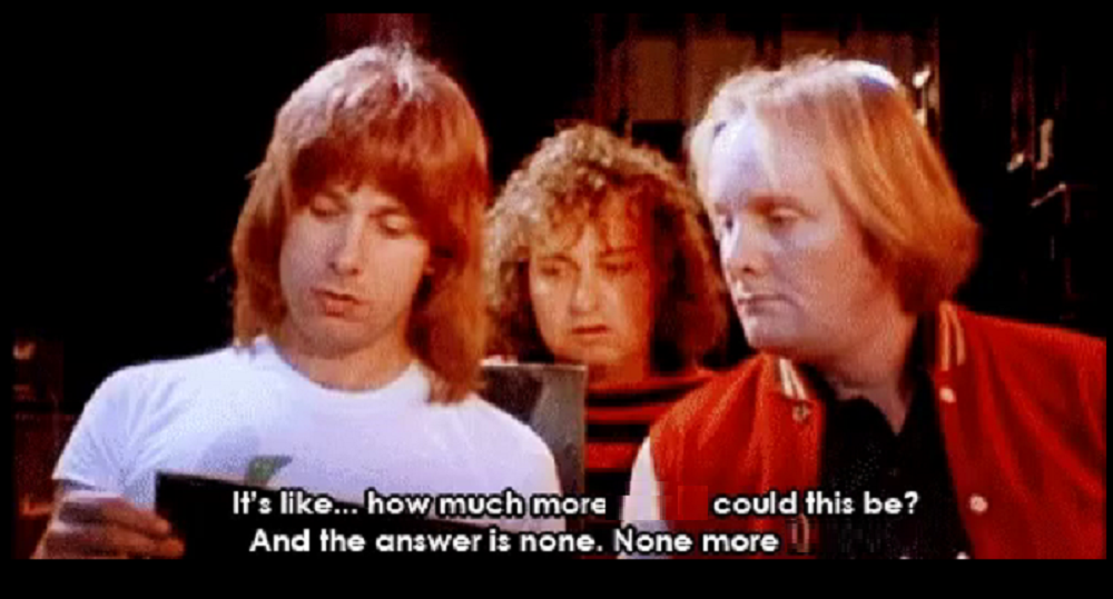 SPINAL TAP, HOW MUCH MORE ______ CAN IT BE? Blank Meme Template