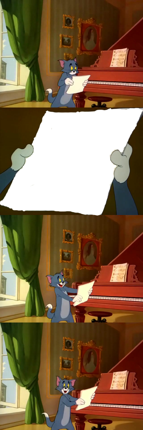 Tom and Jerry Tom Amazed Blank Meme Template