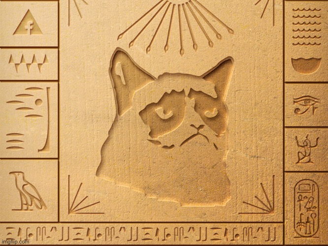 Grumpy Cat Egypt | image tagged in grumpy cat egypt | made w/ Imgflip meme maker