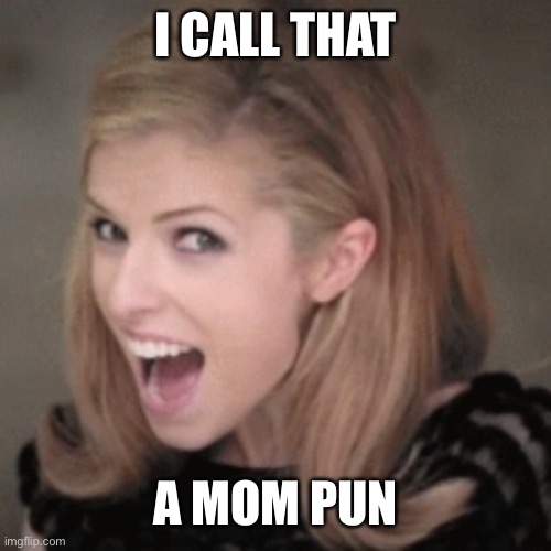 Mom pun | I CALL THAT A MOM PUN | image tagged in anna kendrick,mom,bad pun | made w/ Imgflip meme maker