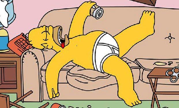 High Quality Homer-lazy Blank Meme Template