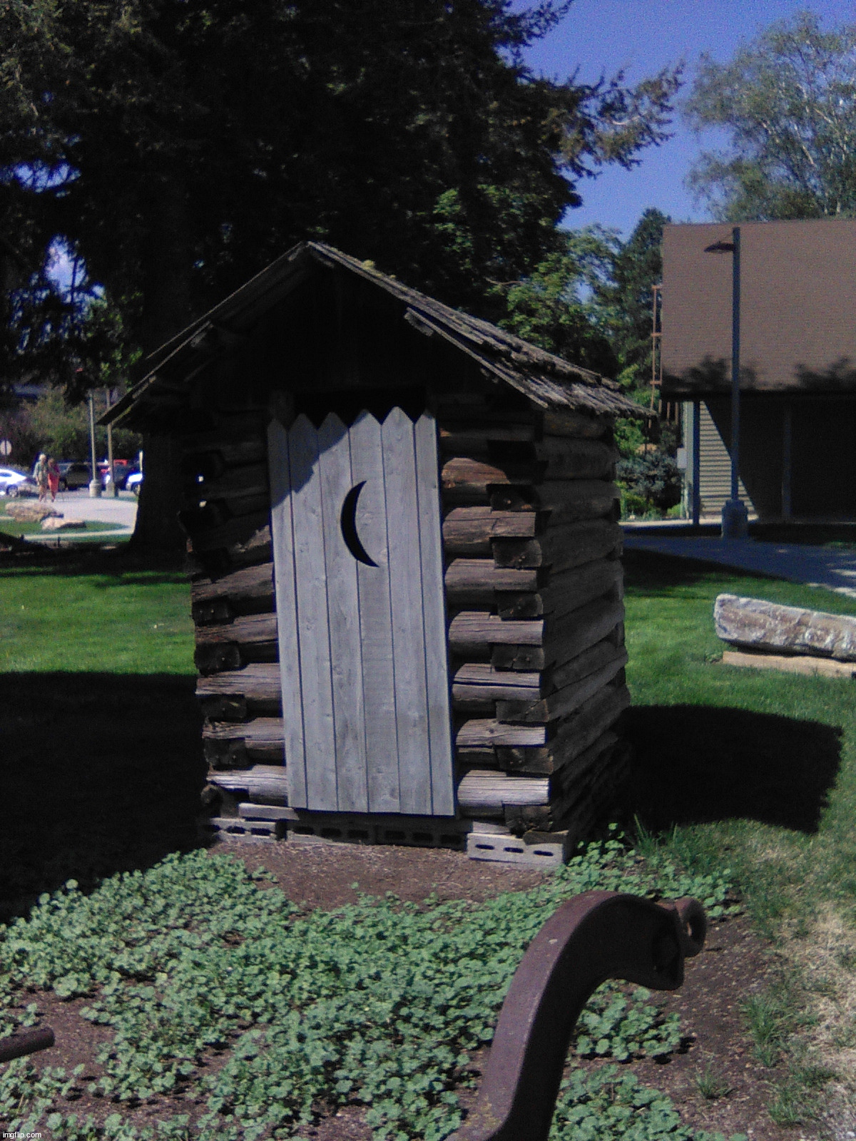Log cabin Out house | image tagged in images | made w/ Imgflip meme maker