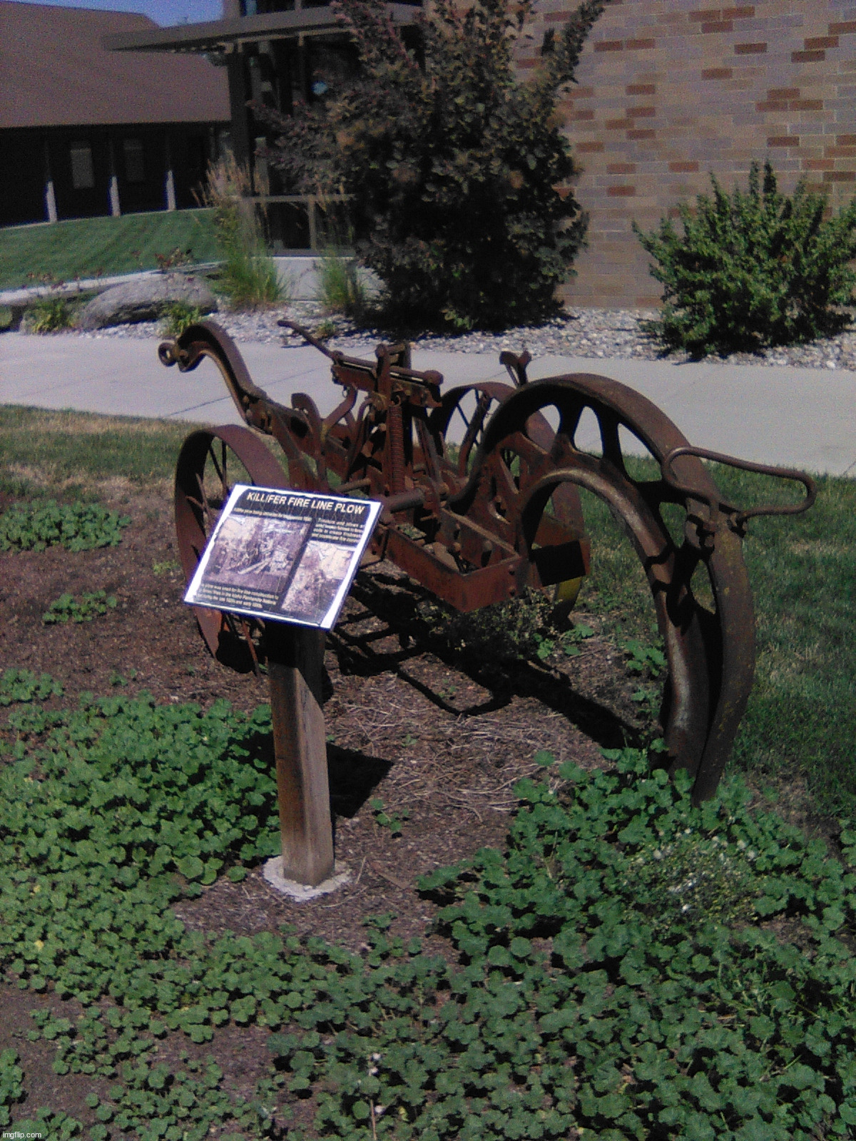 Plow used in the 1920's for fire breaks. Really big and heavy. | image tagged in images,share | made w/ Imgflip meme maker