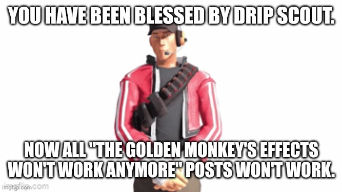 Blessed by Drip Scout Blank Meme Template