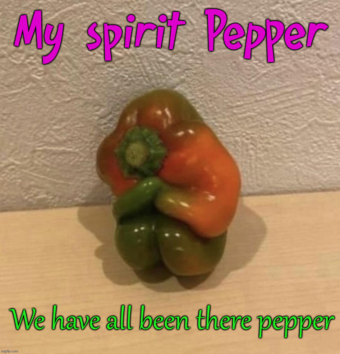 I can relate to this pepper |  My spirit Pepper; We have all been there pepper | image tagged in pepper,relatable,spirit,feel that | made w/ Imgflip meme maker