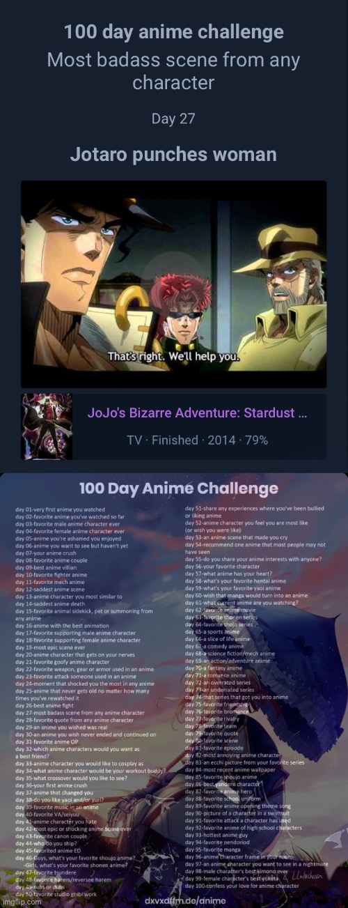 image tagged in 100 day anime challenge | made w/ Imgflip meme maker