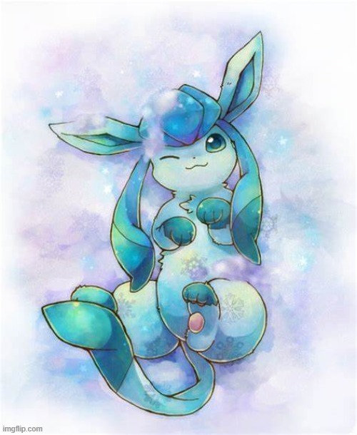 because yes | image tagged in glaceon laying on a could | made w/ Imgflip meme maker