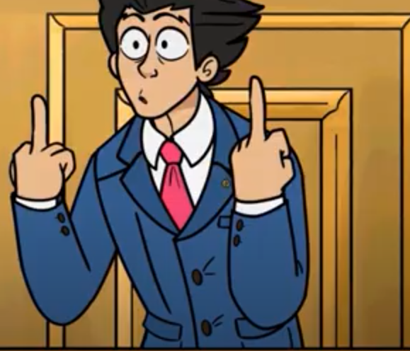 phoenix wright flipping the parrot Blank Meme Template