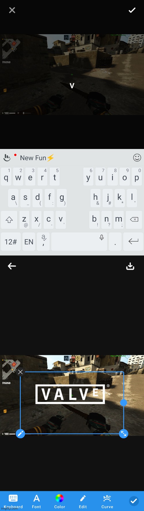 interesting, v = valve logo Imgflip