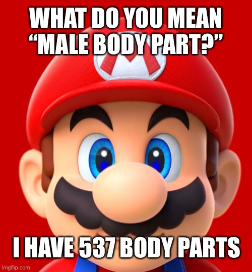 WHAT DO YOU MEAN “MALE BODY PART?”; I HAVE 537 BODY PARTS | made w/ Imgflip meme maker