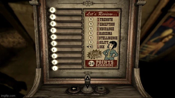 Who else's favorite stat is luck? | image tagged in video games,gaming,fallout | made w/ Imgflip meme maker