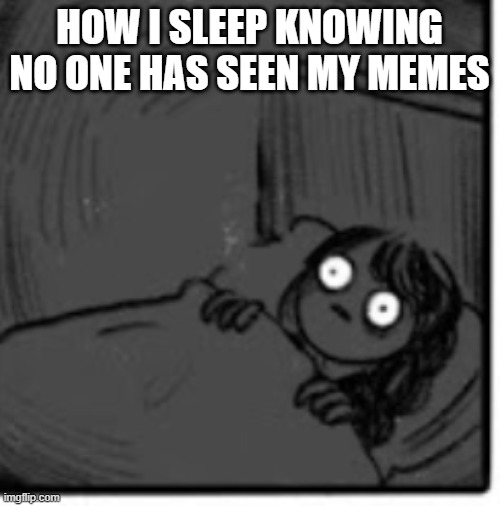 HOW I SLEEP KNOWING NO ONE HAS SEEN MY MEMES | made w/ Imgflip meme maker