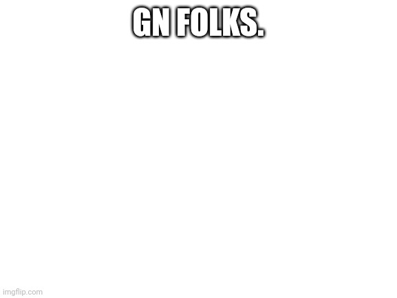 Tonight was fun. | GN FOLKS. | image tagged in blank white template | made w/ Imgflip meme maker