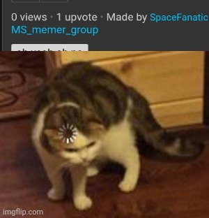 a ghost upvoted it????? | image tagged in loading cat | made w/ Imgflip meme maker