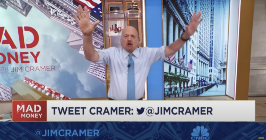 cramer hands up Blank Meme Template